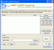 DWG to DWF Converter 2007.5 screenshot